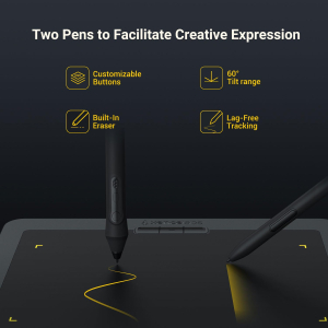 Xencelabs Pen Tablet Small Professional 8" Wireless Drawing Tablet 16:9 Aspect Ratio Ultrathin Portable Graphic Tablet with 2 Battery-Free Pens 8192 Levels Pressure for...