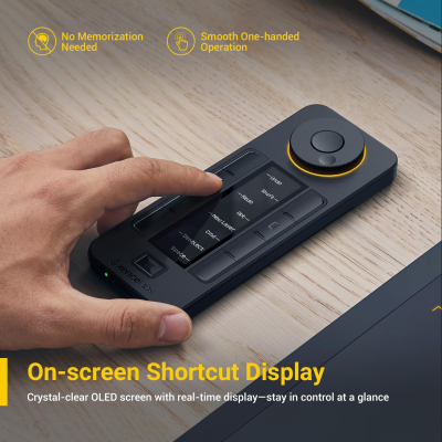 XENCELABS Quick Keys for Drawing Tablets with OLED Display Programmable Keypad Customizable Shortcut Keys Programmable Keyboard for Graphics Tablet PC Laptop