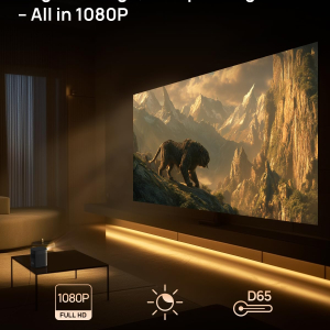 XGIMI MoGo 2 Pro (New) Smart Portable Projector, 1080P Mini Projector, Google TV with Licensed Netflix, 430 ISO Lumens, 2 x 8W Sound, Autofocus, Intelligent Screen