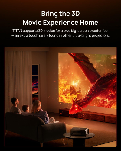 XGIMI TITAN Dual Laser 4K Home Projector, Professional-Grade 5000 Lumens, 0.78'' HEP Imaging Chip, 1.2–1.8:1 Optical Zoom, 5,000,000:1 Dynamic Contrast Ratio, IMAX Enhanced,...