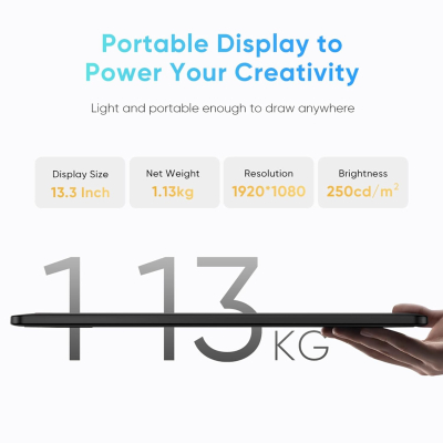 XPPen Artist13.3 Pro V2 Drawing Tablet with Full-laminated Screen, 99% sRGB Color Gamut, 13.3" Portable Graphics Pen Display with X3 Pro Smart Chip Stylus, 8 Shortcut Keys,...