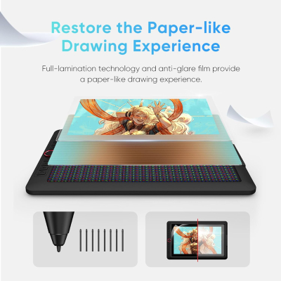 XPPen Artist13.3 Pro V2 Drawing Tablet with Full-laminated Screen, 99% sRGB Color Gamut, 13.3" Portable Graphics Pen Display with X3 Pro Smart Chip Stylus, 8 Shortcut Keys,...