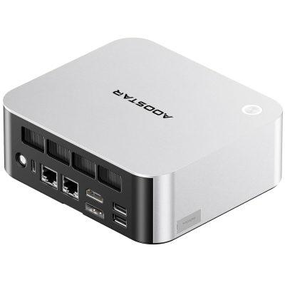 AOOSTAR MACO mini pc Ryzen7 H255(8C/16T,4.9GHz) 780M GPU fast Barebones desktop computer, Dual DDR5 RAM Two M.2 SSD, Fingerprint unlock, USB4.0x2, Oculink, HDMI,DP,USBx4,2.5G...