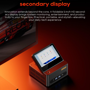 AOOSTAR mini pc GFLIP ryzen 7 pro 8845HS(5.1GHz AI Processor) 24G DDR5 1T SSD gaming computer,Radeon 780M Micro desktop,USB4x2,OCuLink eGPU,HDMI2.1,USBx4,Fingerprint Unlock,5"...