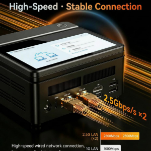 AOOSTAR mini pc GFLIP ryzen 7 pro 8845HS(5.1GHz AI Processor) 24G DDR5 1T SSD gaming computer,Radeon 780M Micro desktop,USB4x2,OCuLink eGPU,HDMI2.1,USBx4,Fingerprint Unlock,5"...