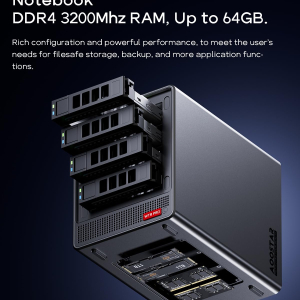 AOOSTAR NAS Mini PC 4Bay SATA HDD Storage,Ryzen7 5825U Dual DDR4 RAM Two M.2 SSD Slots Desktop NASync Computer, 2 * 2.5GbE / 4k HDMI/TF Card port/TYPE-C Network Attached Storage...