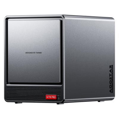 AOOSTAR NAS Mini PC 4Bay SATA HDD Storage,Ryzen7 5825U Dual DDR4 RAM Two M.2 SSD Slots Desktop NASync Computer, 2 * 2.5GbE / 4k HDMI/TF Card port/TYPE-C Network Attached Storage...