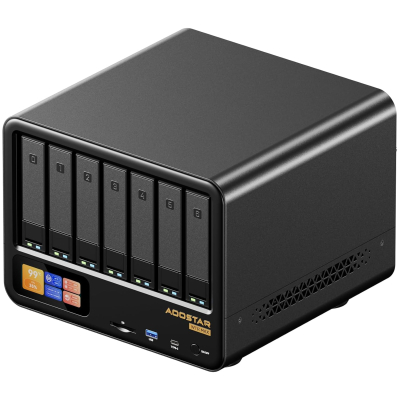 AOOSTAR NAS Mini PC 4Bay SATA HDD Storage,Ryzen7 5825U Dual DDR4 RAM Two M.2 SSD Slots Desktop NASync Computer, 2 * 2.5GbE / 4k HDMI/TF Card port/TYPE-C Network Attached Storage...
