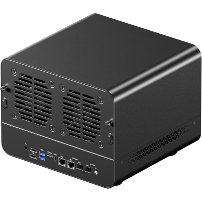AOOSTAR WTR MAX NAS 11bays(6bay SATA HDD + 5bay M.2 SSD) storage,Barebone mini pc Ryzen7 Pro 8845HS, Dual DDR5 RAM, NASync with Oculink / USB4 / 2 x 10GbE SFP+ / 2 x 2.5GbE.(NAS...