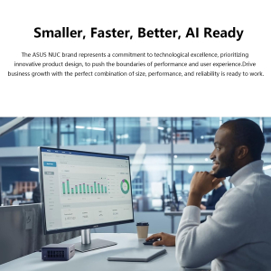 ASUS NUC 13 Pro Mini Desktop, Intel 12-Core i7-1360P, 16GB RAM, 512GB SSD, Wi-Fi 6E, Support 4-Display 4K, Thunderbolt 4, HDMI, Bluetooth, Windows 11 Pro, Black, PC for...