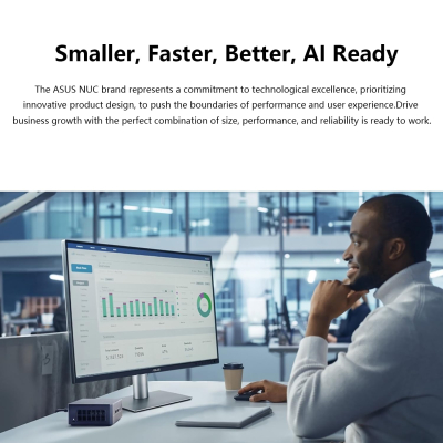 ASUS NUC 13 Pro Mini Desktop, Intel 12-Core i7-1360P, 16GB RAM, 512GB SSD, Wi-Fi 6E, Support 4-Display 4K, Thunderbolt 4, HDMI, Bluetooth, Windows 11 Pro, Black, PC for...