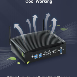 Baieyu Industrial Mini PC Windows 11 Pro, Fanless Desktop PC with Core i5-8260U, 16GB RAM DDR4 1TB SSD, 2 Gigabit Ethernet, 2 HD, 2 RS232 COM, 4 USB3.0, 4 USB2.0, BT4.2, Auto...