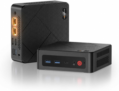 BOSGAME E4 Home-Office-Mini PC, Ryzen 5 3550H (Beats N150, up to 3.7 GHz), 16 GB DDR4 RAM 512 GB NVMe SSD, Mini Computer, 4K Triple Display, HDMI, USB-C, DP, Dual LAN, Wi-Fi 5,...