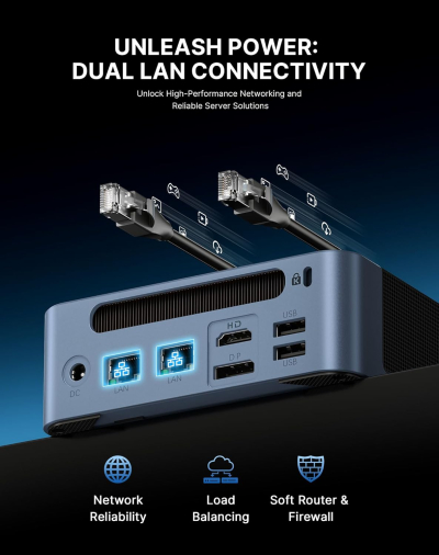 BOSGAME E5 Mini PC Windows 11 Pro, Ryzen 5300U (Beats 4300U, Up to 3.8GHz), 16GB DDR4 RAM 512GB SSD Mini Desktop PC, Triple 4K Display, Dual 2.5G LAN, WiFi 5, BT5.0, Mini...