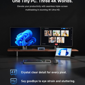 BOSGAME E5 Mini PC Windows 11 Pro, Ryzen 5300U (Beats 4300U, Up to 3.8GHz), 16GB DDR4 RAM 512GB SSD Mini Desktop PC, Triple 4K Display, Dual 2.5G LAN, WiFi 5, BT5.0, Mini...