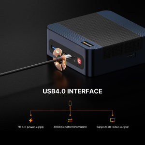 BOSGAME M2 Gaming Mini PC Ryzen 9 7940HS (8C/16T,Max 5.2GHz), 32GB DDR5 1TB NVMe SSD Mini Desktop PC, Dual 2.5G LAN, Quad Display, OCulink, Wi-Fi 6E&BT5.2
