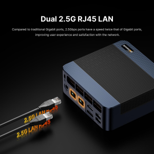BOSGAME M2 Gaming Mini PC Ryzen 9 7940HS (8C/16T,Max 5.2GHz), 32GB DDR5 1TB NVMe SSD Mini Desktop PC, Dual 2.5G LAN, Quad Display, OCulink, Wi-Fi 6E&BT5.2