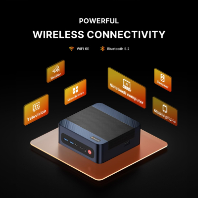 BOSGAME M2 Gaming Mini PC Ryzen 9 7940HS (8C/16T,Max 5.2GHz), 32GB DDR5 1TB NVMe SSD Mini Desktop PC, Dual 2.5G LAN, Quad Display, OCulink, Wi-Fi 6E&BT5.2