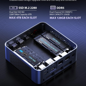 BOSGAME Mini PC Ryzen 5 7640HS (Up to 4.7GHz, 8C/16T) P3 Mix Mini Desktop Computers DDR5 16GB RAM 512GB M.2 NVMe SSD, Mini PC Windows 11 Pro Dual 2.5G RJ45 LAN, USB 4.0 WiFi 6E...