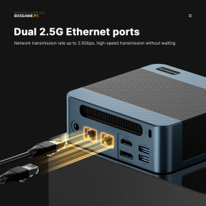 BOSGAME P3 Lite Mini PC Ryzen 7 6800H Processor(8C/16T, up to 4.7GHz) Mini Gaming Desktop PC, 32GB DDR5 1TB M.2 PCIe 4.0 SSD, Triple Display, Dual 2.5G LAN Ports, Wi-Fi 6E,...