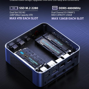 BOSGAME P3 MIX Gaming Mini PC, Ryzen 7640HS (Beat 6800H, Up to 5.0 GHz), 32GB DDR5 RAM 1TB PCIe4.0 SSD Mini Computer, HDMI/DP/USB4, 8K Triple Display, Dual LAN, Wi-Fi 6E, BT...