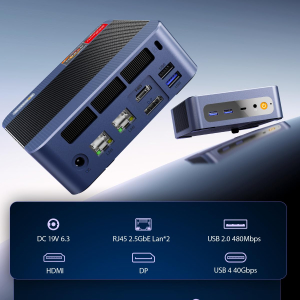 BOSGAME P3 MIX Gaming Mini PC, Ryzen 7640HS (Beat 6800H, Up to 5.0 GHz), 32GB DDR5 RAM 1TB PCIe4.0 SSD Mini Computer, HDMI/DP/USB4, 8K Triple Display, Dual LAN, Wi-Fi 6E, BT...