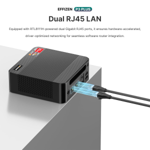 BOSGAME P3 Plus Mini PC, AMD Ryzen 7 7840HS 8C/16T Processor Mini Desktop PC,Up to 5.1 GHz,16GB DDR5 1TB SSD | WiFi 6E & BT5.2 | Dual LAN/HDMI/DP/USB-C, Triple Display Mini...