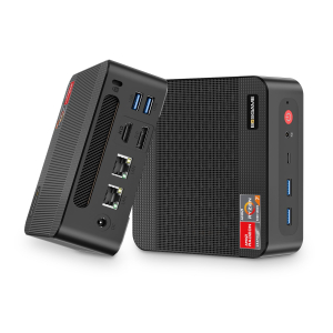 BOSGAME P4 Plus Mini PC Ryzen 7 7730U (Upgraded 5825U), 8C/16T, up to 4.5GHz, 16GB DDR4 1TB PCIe 4.0 SSD, Triple Display Desktop PC, WiFi 6E, BT5.2, Type-C