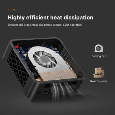 BOSGAME P4 Plus Mini PC Ryzen 7 7730U (Upgraded 5825U), 8C/16T, up to 4.5GHz, 16GB DDR4 1TB PCIe 4.0 SSD, Triple Display Desktop PC, WiFi 6E, BT5.2, Type-C