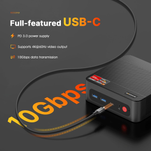 BOSGAME P4 Plus Mini PC Ryzen 7 7730U (Upgraded 5825U), 8C/16T, up to 4.5GHz, 16GB DDR4 1TB PCIe 4.0 SSD, Triple Display Desktop PC, WiFi 6E, BT5.2, Type-C
