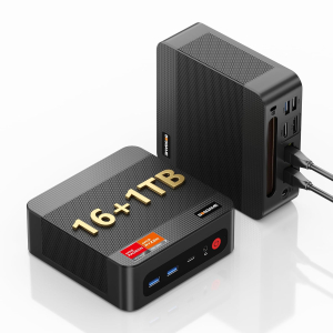 BOSGAME P6 Gaming Mini PC windows 11 pro, Ryzen 9 6900HX (8C/16T, up to 4.9GHz) Mini PC, 32GB LPDDR5 1TB NVMe SSD Mini Desktop, WiFi 6E/BT5.3/Dual LAN/4K UHD/Triple Display/PC...