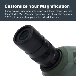 Celestron 52306 Regal M2 22-67x100mm ED Angled Zoom Spotting Scope with Multi-Coated Optics, BaK-4 Prism Glass, Lightweight Magnesium Alloy Body and Padded Carry Case, Green