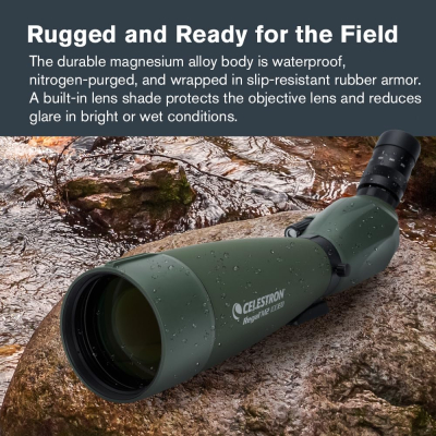 Celestron 52306 Regal M2 22-67x100mm ED Angled Zoom Spotting Scope with Multi-Coated Optics, BaK-4 Prism Glass, Lightweight Magnesium Alloy Body and Padded Carry Case, Green