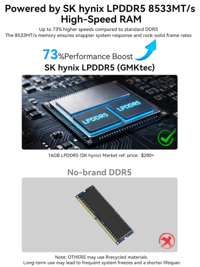 GMKtec K13 5G Mini PC AI Intel Ultra 7 256V (up to 4.8GHz) 16GB DDR5 8533MHz 512GB PCIe 4.0 SSD Gaming Mini Computer, 2X M.2 Expansion Slots, HDMI, USB4