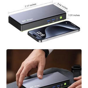 GMKtec K13 5G Mini PC AI Intel Ultra 7 256V (up to 4.8GHz) 16GB DDR5 8533MHz 512GB PCIe 4.0 SSD Gaming Mini Computer, 2X M.2 Expansion Slots, HDMI, USB4