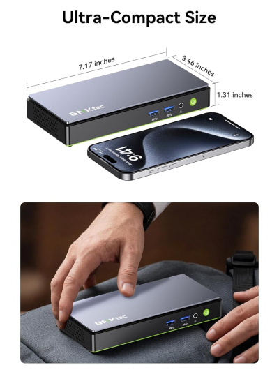 GMKtec K13 5G Mini PC AI Intel Ultra 7 256V (up to 4.8GHz) 16GB DDR5 8533MHz 512GB PCIe 4.0 SSD Gaming Mini Computer, 2X M.2 Expansion Slots, HDMI, USB4
