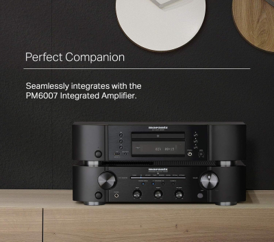 Marantz CD6007 HiFi CD Player, CD Player with CD and CD-R/RW Playback, USB, D/A Converter, Headphone Amplifier with HDAM-SA2, Gold-Plated Outputs, Silver