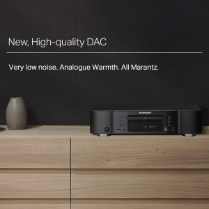 Marantz CD6007 HiFi CD Player, CD Player with CD and CD-R/RW Playback, USB, D/A Converter, Headphone Amplifier with HDAM-SA2, Gold-Plated Outputs, Silver