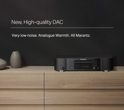 Marantz CD6007 HiFi CD Player, CD Player with CD and CD-R/RW Playback, USB, D/A Converter, Headphone Amplifier with HDAM-SA2, Gold-Plated Outputs, Silver