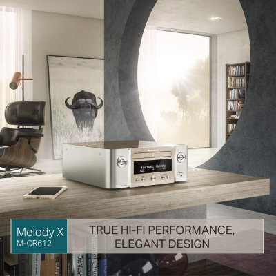 Marantz Melody X MCR612 HiFi Amplifier, Bluetooth Receiver, CD-Player, DAB+ Radio, Music Streaming, HEOS Multiroom, AirPlay 2, Google Assistant, Siri, Alexa Compatible, 2 TV...