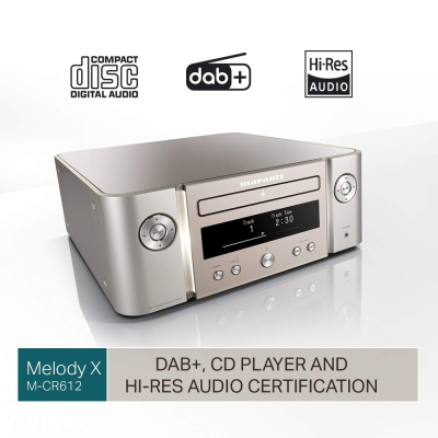 Marantz Melody X MCR612 HiFi Amplifier, Bluetooth Receiver, CD-Player, DAB+ Radio, Music Streaming, HEOS Multiroom, AirPlay 2, Google Assistant, Siri, Alexa Compatible, 2 TV...
