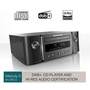 Marantz X - MCR612 HiFi Amplifier, Bluetooth Receiver with CD-Player, DAB+ Radio, Music Streaming, HEOS Multiroom, AirPlay 2, Google Assistant/Siri/Alexa Compatible, 2 TV-inputs...