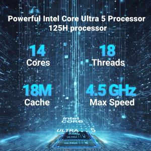 MINIX EU512-AI Mini PC Intel Core Ultra 5 125H 16GB DDR5/512GB SSD 8K Quad Output/Thunderbolt 4/Whisper-Quiet Office Design/AI Boost NPU/Dual 2.5G/Wi-Fi 6E Windows 11 Pro Home &...