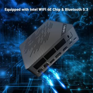 MINIX EU715-AI Mini PC, Intel Core Ultra 7 155H 32GB DDR5 1TB PCIe 4 SSD Mini Desktop Computer/AI Boost/8K/Dual 2.5G/WiFi 6E/Quad Display Windows 11 Pro mini Computers for...