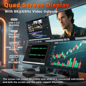 MINIX NR774 PC AMD Ryzen 7 8745HS with Radeon 780M 32GB DDR5 RAM 1TB PCIe 4.0 SSD USB4.0 Dual 2.5G LAN WiFi 6E BT5.2 8K Quad Display Support Windows 11 Pro Desktop Computer for...