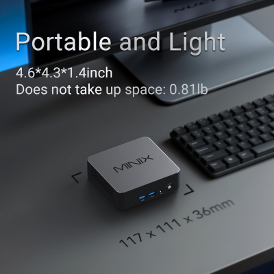 MINIX NUC150 Mini PC Intel N150, 16GB DDR5 RAM, 512GB SSD, 4K Triple Display, USB-C, 2.5G Ethernet, Wi-Fi 6, BT5.2, Windows 11 Pro mini computer,Ideal for Business, Remote Work...