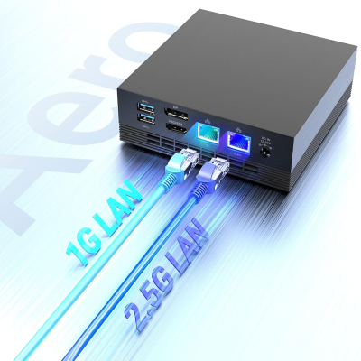 MINIX Z150-Aero Mini PC, Intel N150 (Upgraded N100), 16GB DDR4, 512GB PCIe 3.0 NVMe SSD Micro Mini Computer, 4K Triple Display/1GB+2.5G Dual LAN/USB-C/WiFi 5/BT5.1/Vesa...