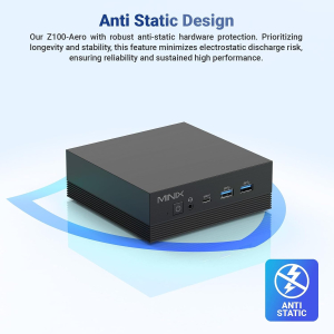 MINIX Z150-Aero Mini PC, Intel N150 (Upgraded N100), 16GB DDR4, 512GB PCIe 3.0 NVMe SSD Micro Mini Computer, 4K Triple Display/1GB+2.5G Dual LAN/USB-C/WiFi 5/BT5.1/Vesa...