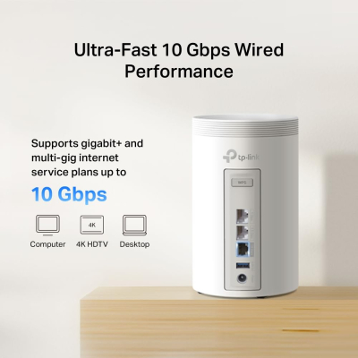 TP-Link Deco BE68 BE14000 Tri-Band 7 Router,AI Roaming Router,Mesh System with MLO,Gigabit Ports,Extender Booster,VPN Encryption WiFi Booster,APP Control,Google Home,Alexa