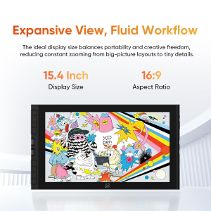 XPPen Artist 16 3rd Drawing Tablet with Screen, 15.4" Pen Display with X4 Smart Chip Stylus,16K Pressure Sensitivity, Dual Dial & 8 Shortcut Keys, for Windows/Mac/Android,...